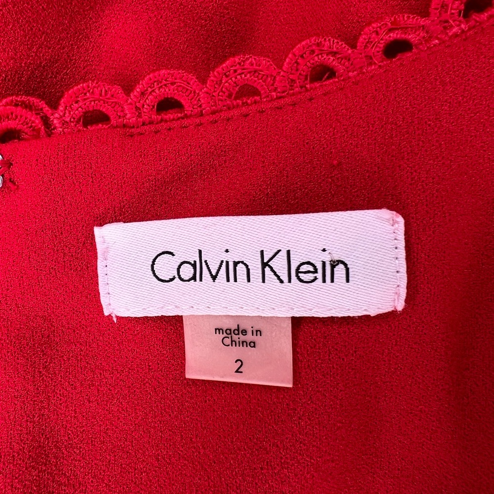 Calvin Klein | Red Dress for Women Size 2 Small - Picture 15 of 16